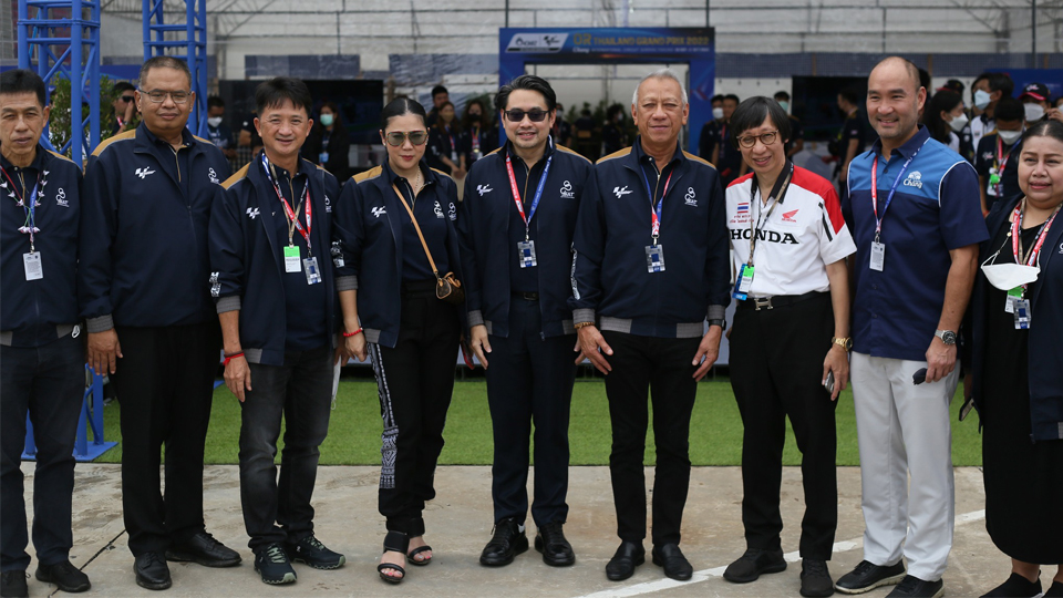 เยี่ยมชมบูธสำหรับงาน Moto GP 2022 Soft Power ของประเทศไทยที่จะถ่ายทอดไปยังต่างประเทศ